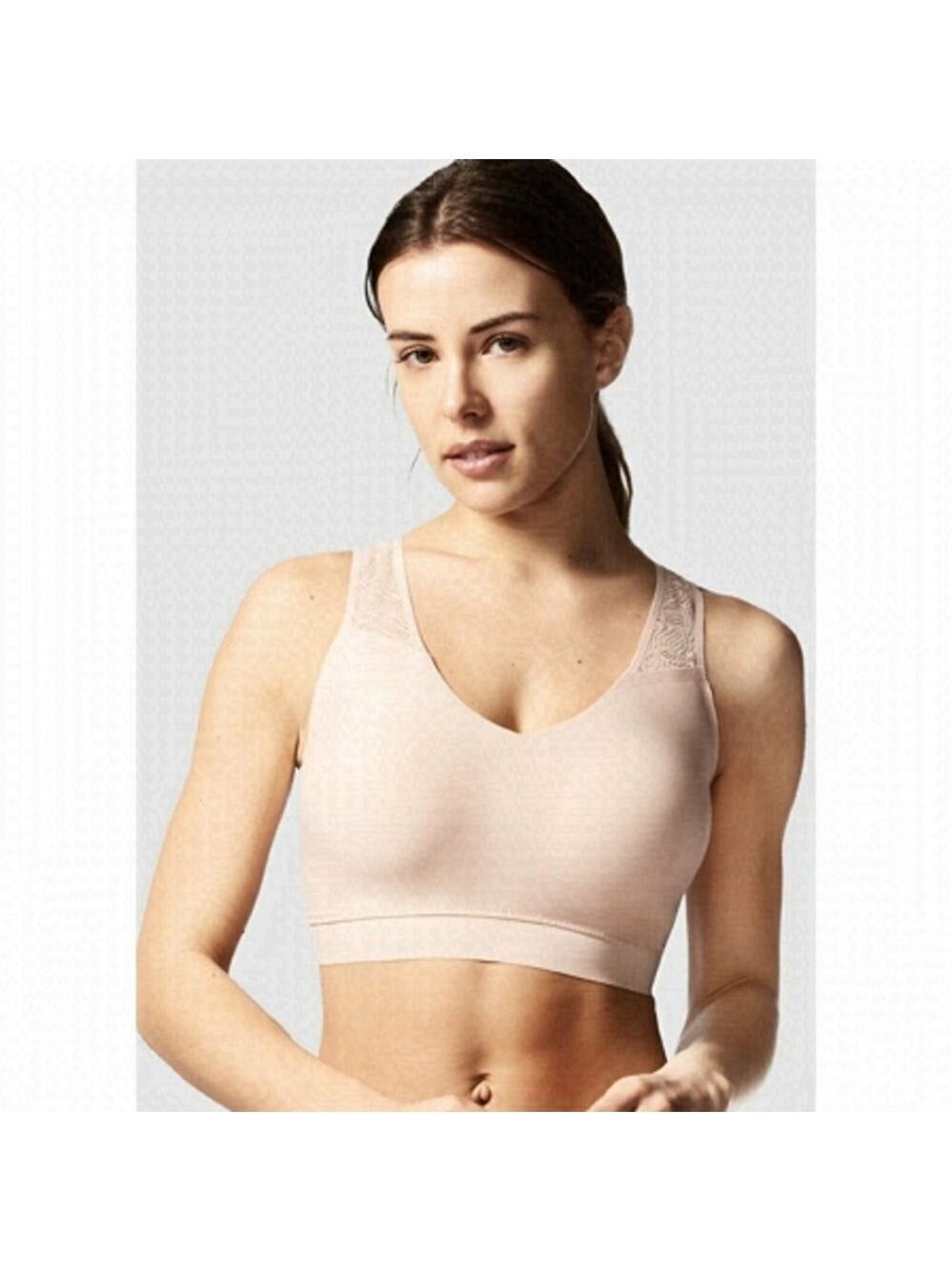 CHANTELLE Soft Stretch Padded Bra Top with Lace Back XS/S BNWOT